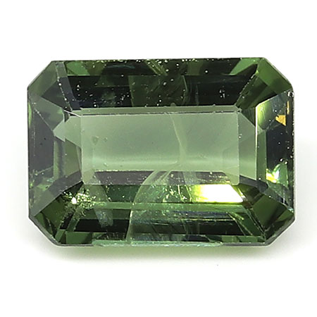 1.12 ct Emerald Cut Green Sapphire : Rich Green