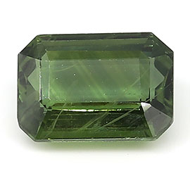 1.27 ct Emerald Cut Green Sapphire : Fine Green