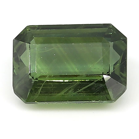 1.27 ct Emerald Cut Green Sapphire : Fine Green
