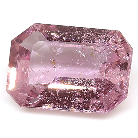 0.89 ct Emerald Cut Pink Sapphire : Fine Pink