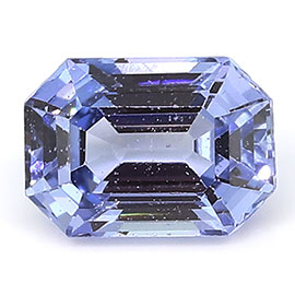 1.29 ct Emerald Cut Blue Sapphire : Cornflower Blue