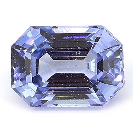 1.29 ct Emerald Cut Blue Sapphire : Cornflower Blue