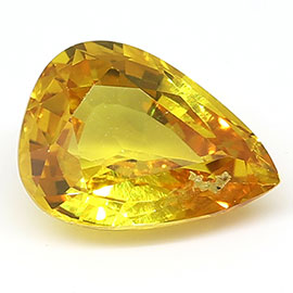 0.83 ct Pear Shape Yellow Sapphire : Golden Orange