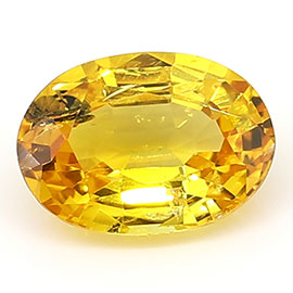 0.95 ct Oval Yellow Sapphire : Golden Orange