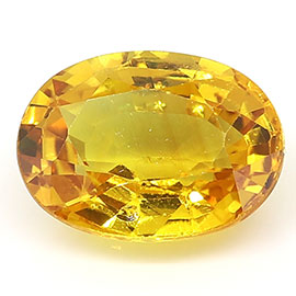 1.10 ct Oval Yellow Sapphire : Golden Orange