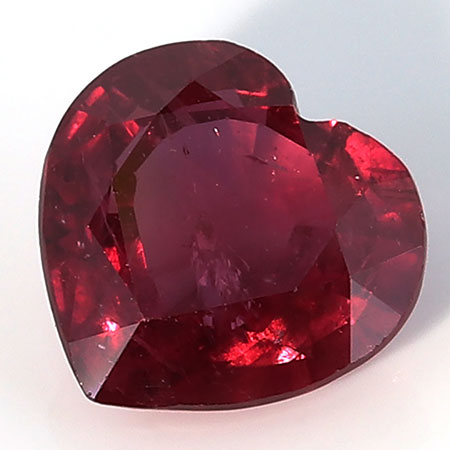 1.78 ct Heart Shape Ruby : Rich Red