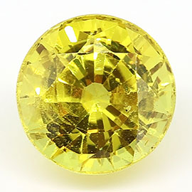 1.44 ct Round Yellow Sapphire : Lemon Yellow