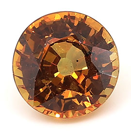 1.23 ct Round Yellow Sapphire : Orange