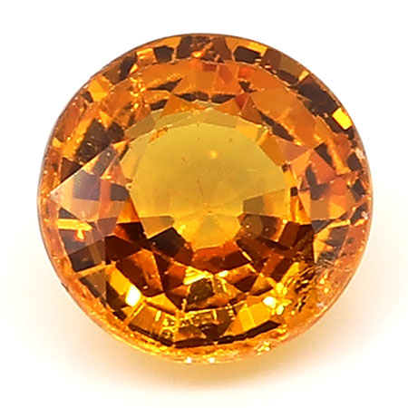 1.06 ct Orange Round Natural Yellow Sapphire