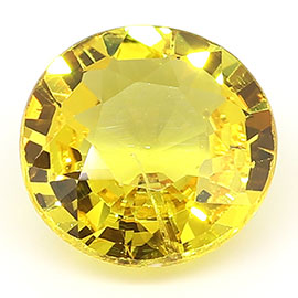 0.92 ct Round Yellow Sapphire : Yellow