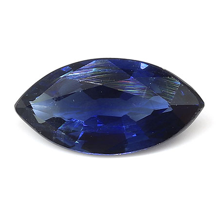 0.85 ct Marquise Blue Sapphire : Rich Blue