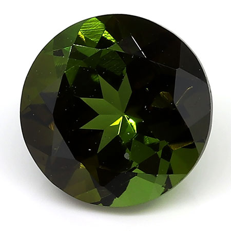 2.01 ct Round Tourmaline : Rich Darkish Green