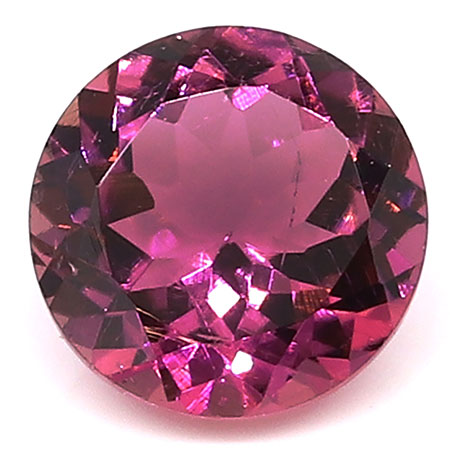 0.71 ct Rich Pink Round Natural Tourmaline
