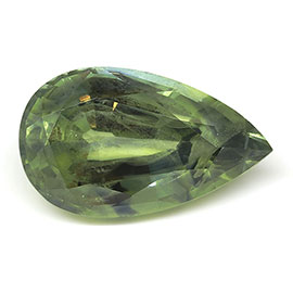 4.29 ct Pear Shape Green Sapphire : Bluish Green