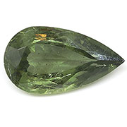 1.53 ct Olive Green Pear Shape Natural Green Sapphire