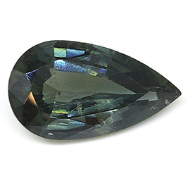 1.18 ct Pear Shape Green Sapphire : Bluish Green