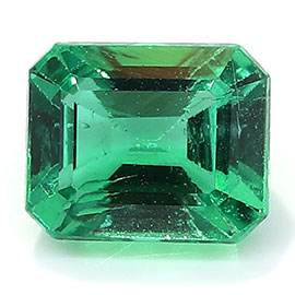 0.64 ct Rich Green Natural Emerald Cut Natural Emerald