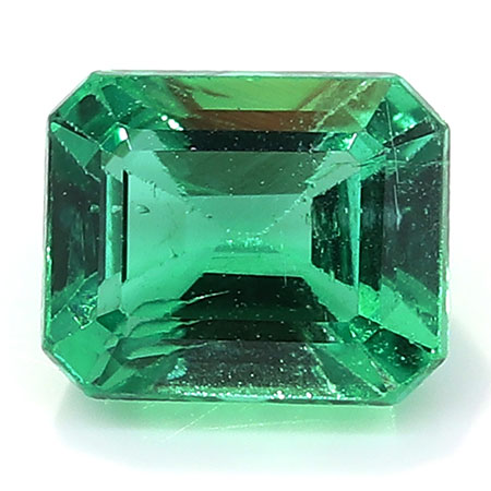 0.64 ct Rich Green Natural Emerald Cut Natural Emerald