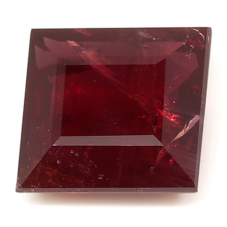 3.35 ct Princess Cut Ruby : Red