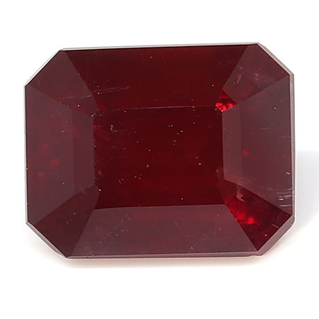 3.27 ct Emerald Cut Ruby : Red