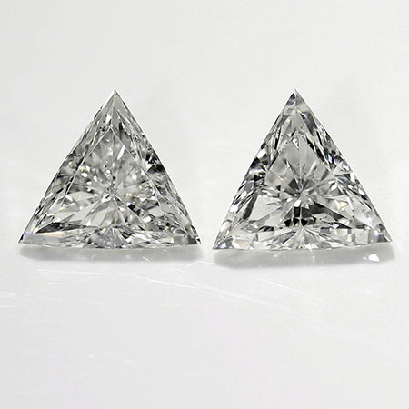 0.84 cttw Pair of Trillion Natural Diamonds : G / VS2