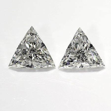 0.66 cttw Pair of Trillion Natural Diamonds : G / VS2