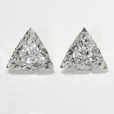 0.35 cttw Pair of Trillion Natural Diamonds : G / VS1