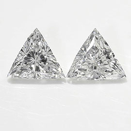 0.18 cttw Pair of Trillion Natural Diamonds : E / VS2