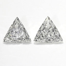 0.28 cttw Pair of Trillion Diamonds : G / SI1