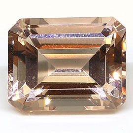 3.31 ct Brownish Pink Emerald Cut Natural Morganite