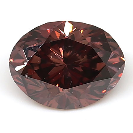 0.24 ct Oval Diamond : Fancy Deep Brown-pink / VS2