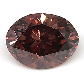 0.24 ct Oval Diamond : Fancy Deep Brown-pink / VS2
