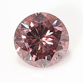 0.08 ct Round Diamond : Fancy Deep Orangy Pink / SI2