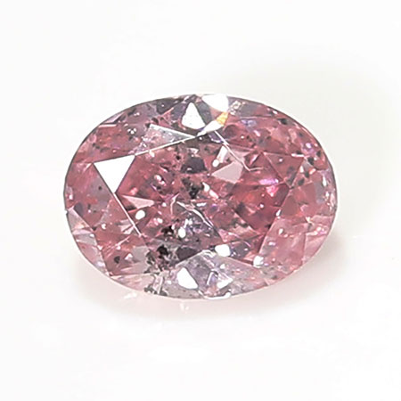0.08 ct Oval Diamond : Fancy Intense Purplish Pink / SI3