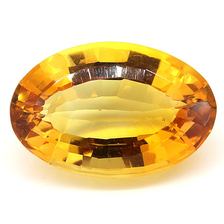 11.09 ct Oval Citrine : Golden Orange