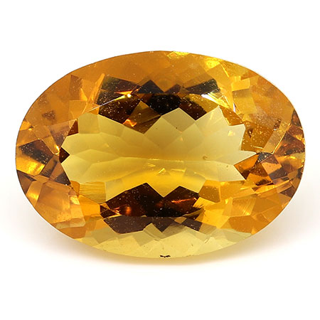 5.18 ct Oval Citrine : Golden Orange