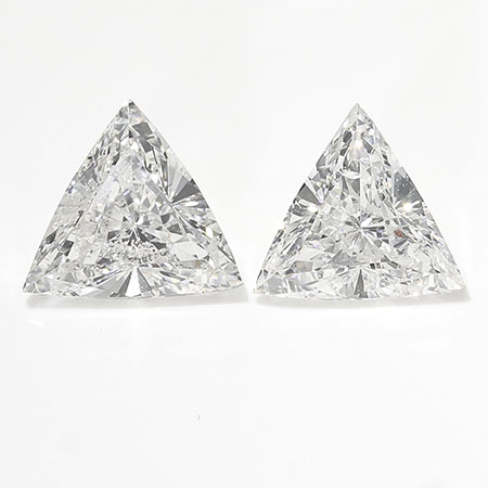 1.24 cttw Pair of Trillion Diamonds : E / SI1