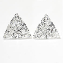 1.24 cttw Pair of Trillion Diamonds : E / SI1