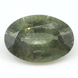 0.65 ct Oval Green Sapphire : Olive Green