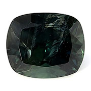 1.40 ct Dark Bluish Green Cushion Cut Natural Green Sapphire