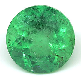 1.29 ct Round Emerald : Fine Grass Green