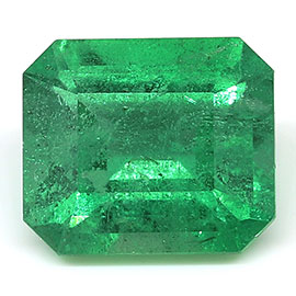 1.15 ct Emerald Cut Emerald : Grass Green