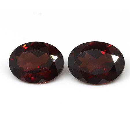 2.83 cttw Reddish Brown Pair of Oval Natural Garnets