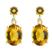 18K Yellow Gold 4.50cttw Citrine Floating Earrings