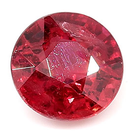 0.69 ct Round Ruby : Rich Pigeon Blood Red