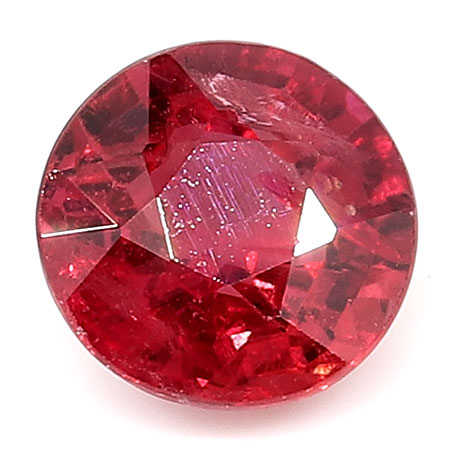 0.69 ct Rich Pigeon Blood Red Round Natural Ruby
