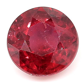 0.74 ct Round Ruby : Rich Pigeon Blood Red