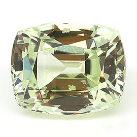 1.67 ct Cushion Cut Green Sapphire : Light Green