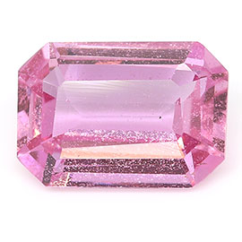 1.01 ct Emerald Cut Pink Sapphire : Fine Purple Pink