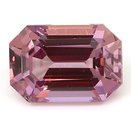 0.89 ct Emerald Cut Pink Sapphire : Rich Pink